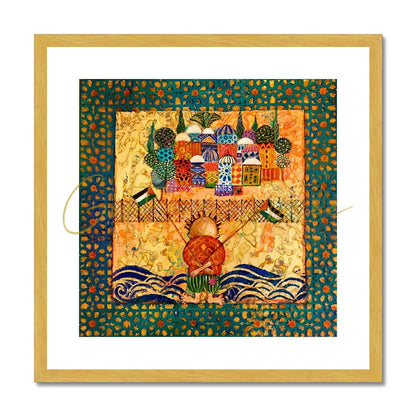 'Handala and the March of Return' Antique Framed Print 'Handala and the March of Return' Antique Framed & Mounted Print Fine art kite-897202598 12"x12" / Gold Frame - Gifting Spree