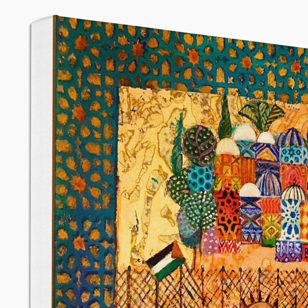 Laila Shawa’s Handala Series: Eco-Friendly Art Canvas 'Handala and the March of Return' Eco Canvas Art Print Fine art - Gifting Spree