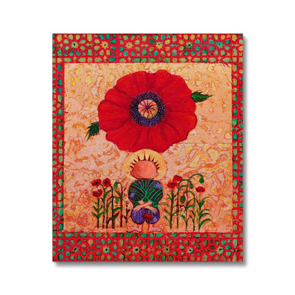 'Handala and The Poppy' Canvas Fine art kite-913443757 20"x24" / White Wrap - Gifting Spree