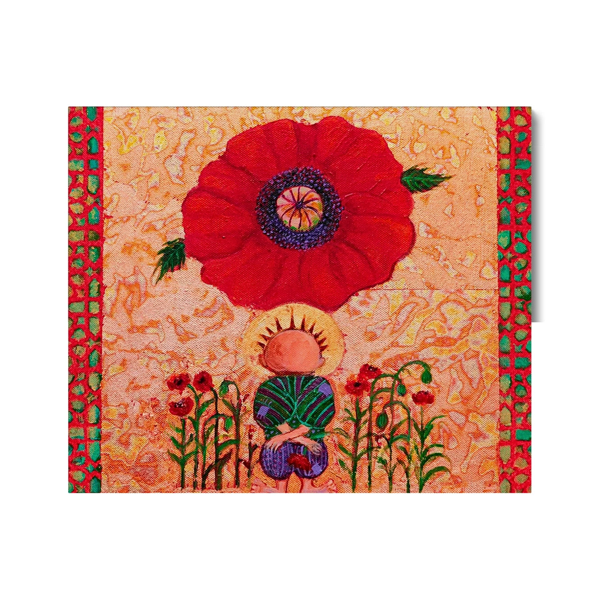 'Handala and The Poppy' Canvas Fine art kite-913443760 24"x20" / Image Wrap - Gifting Spree