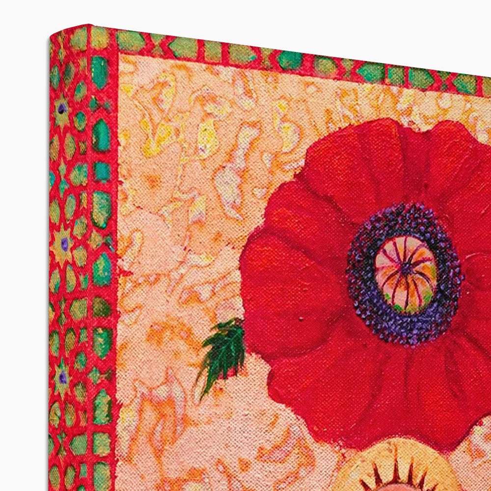 'Handala and The Poppy' Eco Canvas Art Print Fine art - Gifting Spree