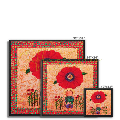 Laila Shawa’s ‘Handala and The Poppy’ on Framed Canvas 'Handala and The Poppy' Framed Canvas Art Print Fine art - Gifting Spree