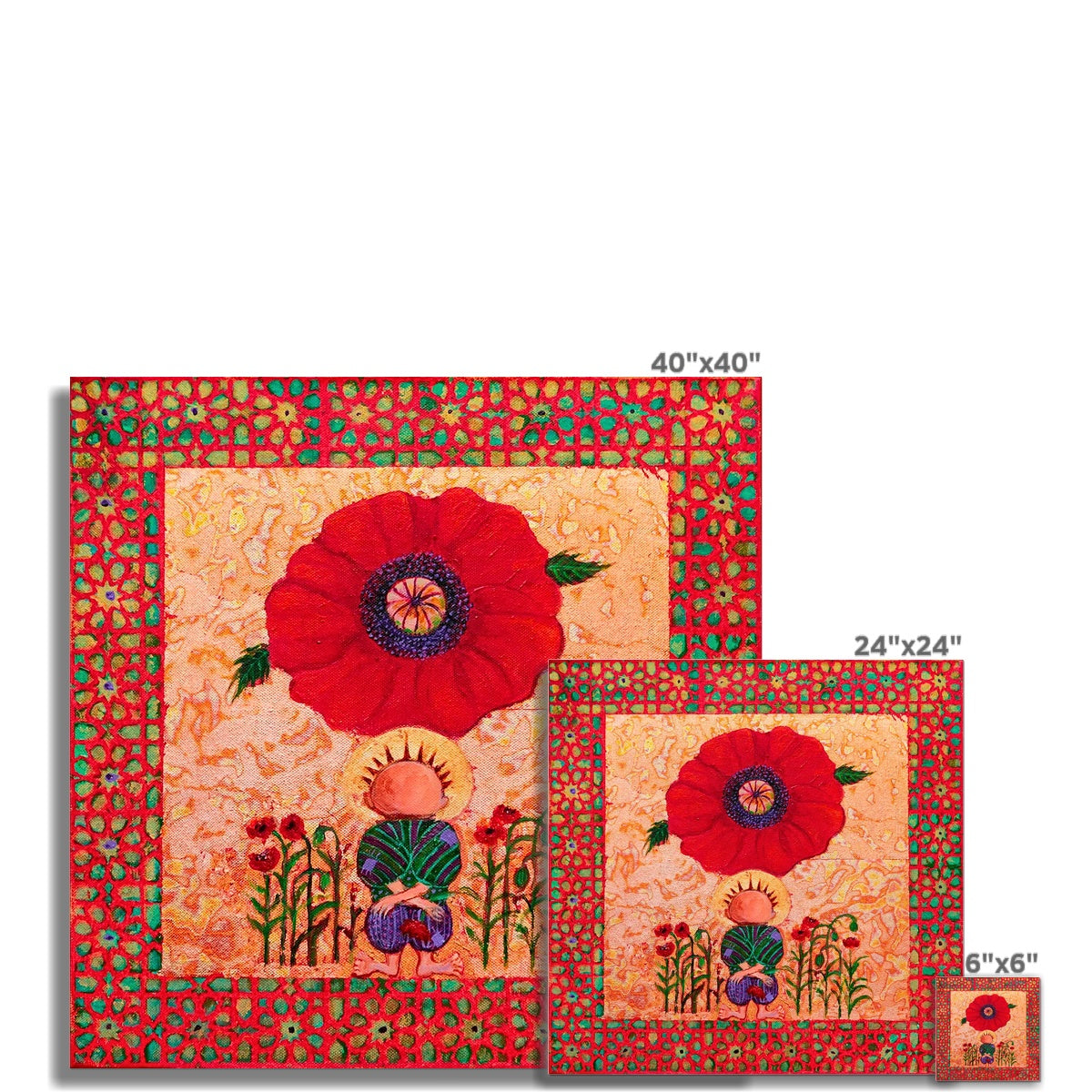 'Handala and The Poppy' Rolled Canvas Art Print Fine art - Gifting Spree