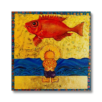 Eco Canvas - ‘Handala and the Red Fish’ | Art Print 'Handala and the Red Fish' Eco Canvas Art Print Fine art kite-897188028 16"x16" / Image Wrap - Gifting Spree