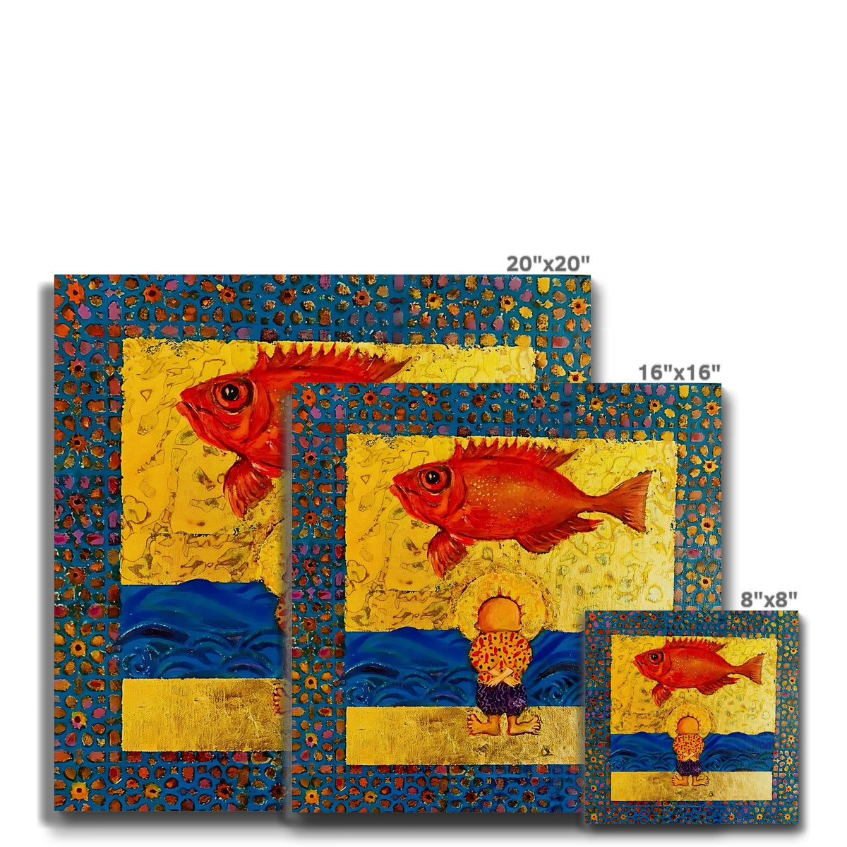 Eco Canvas - ‘Handala and the Red Fish’ | Art Print 'Handala and the Red Fish' Eco Canvas Art Print Fine art - Gifting Spree