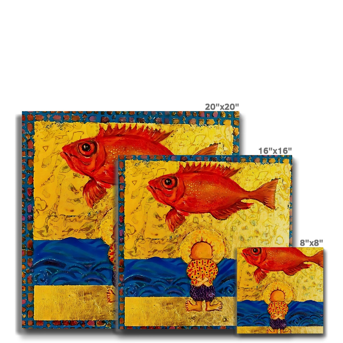 Eco Canvas - ‘Handala and the Red Fish’ | Art Print 'Handala and the Red Fish' Eco Canvas Art Print Fine art - Gifting Spree