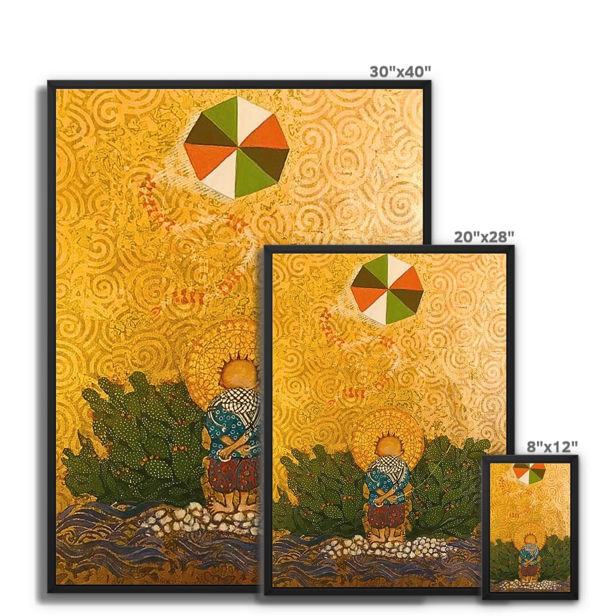 'Handala & The Kite Flying High' Framed Canvas Fine art - Gifting Spree