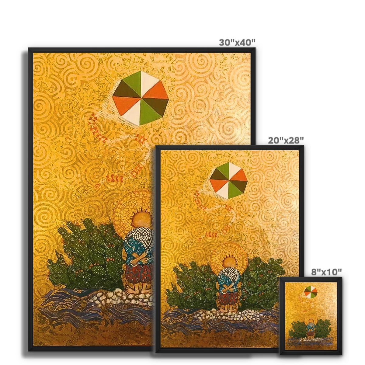 'Handala & The Kite Flying High' Framed Canvas Fine art - Gifting Spree