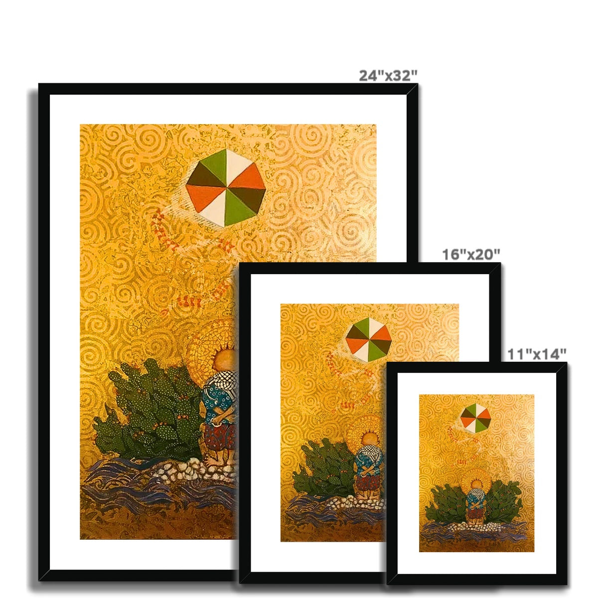 'Handala & The Kite Flying High' Framed & Mounted Print Fine art - Gifting Spree