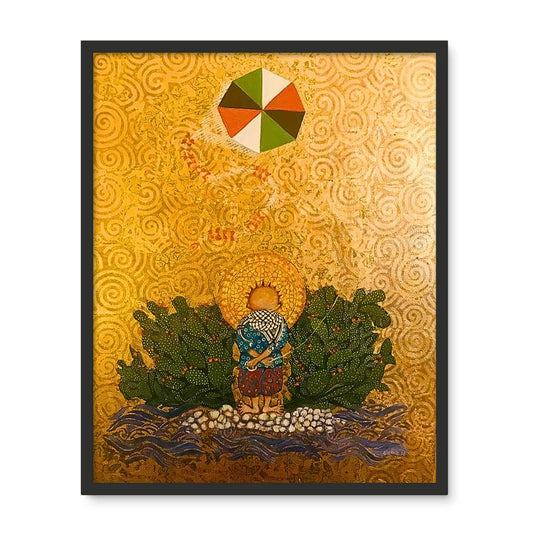 'Handala & The Kite Flying High' Framed Photo Tile Fine art kite-919166213 8"x10" / Black Frame - Gifting Spree