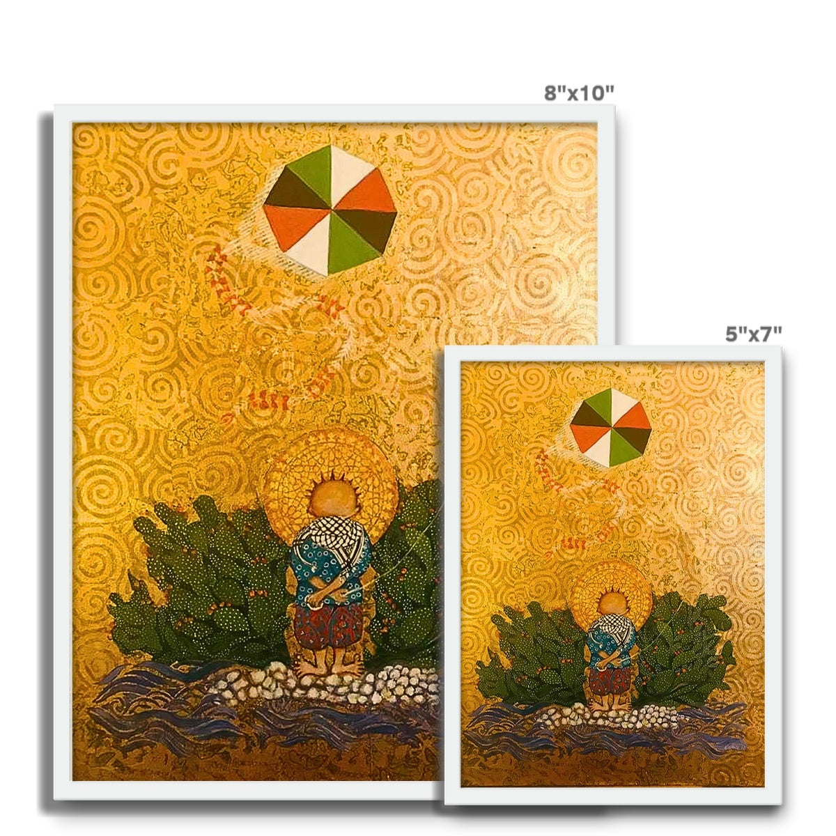 'Handala & The Kite Flying High' Framed Photo Tile Fine art - Gifting Spree