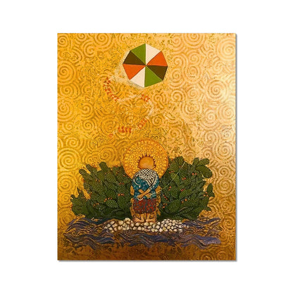 'Handala & The Kite Flying High' Rolled Eco Canvas Fine art kite-919165597 14"x11" - Gifting Spree