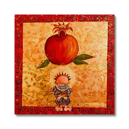 “Handala & The Pomegranate": Canvas Art Print 'Handala & The Pomegranate' Canvas Art Print Fine art kite-909087802 24"x24" / Image Wrap - Gifting Spree