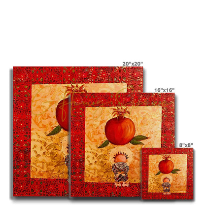 “Handala & The Pomegranate": Eco Canvas Art 'Handala & The Pomegranate' Eco Canvas Art Print Fine art - Gifting Spree