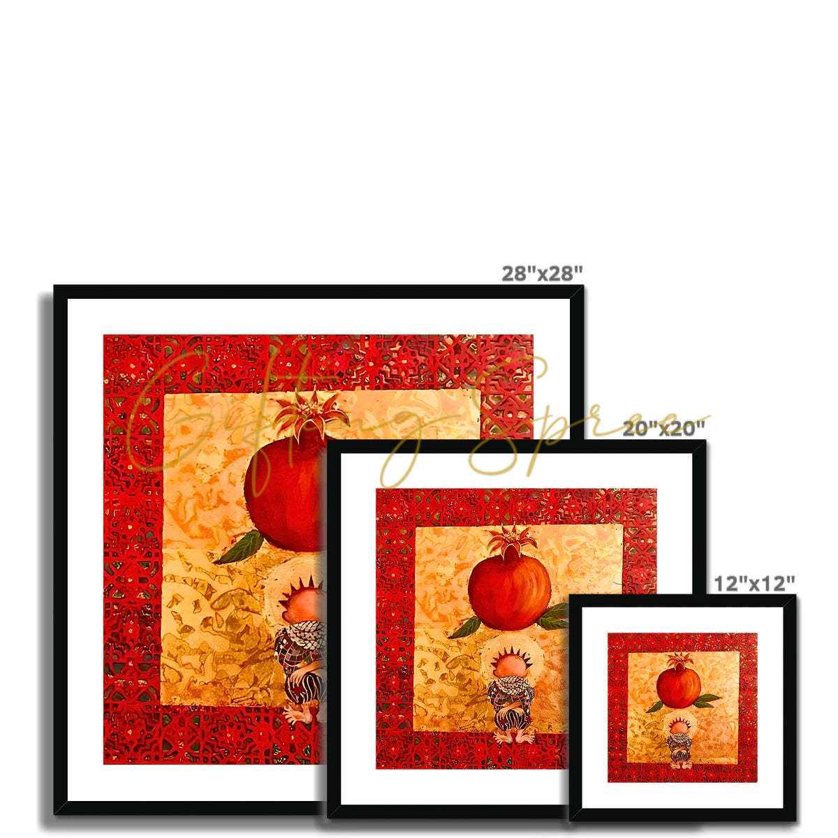 'Handala & The Pomegranate' Framed & Mounted Print Fine art - Gifting Spree