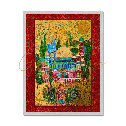 Handala & The Rock, 2021 | Laila Shawa Antique Framed Print 'Handala & The Rock' Antique Framed Print Fine art kite-909133572 18"x24" / Silver Frame - Gifting Spree