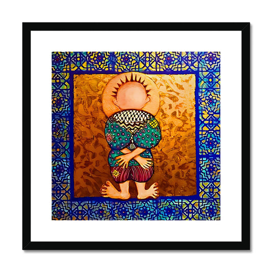 'Handala & The Summer' Framed & Mounted Print Fine art kite-911283940 20"x20" / Black Frame - Gifting Spree