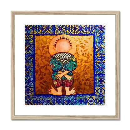 'Handala & The Summer' Framed & Mounted Print Fine art kite-911283942 20"x20" / Natural Frame - Gifting Spree