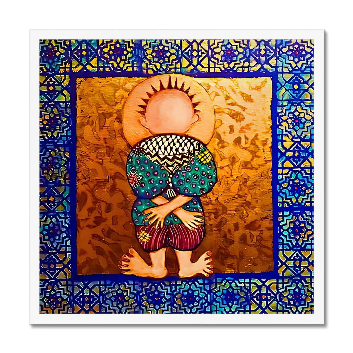 'Handala & The Summer' Framed Print Fine art kite-911283842 20"x20" / White Frame - Gifting Spree