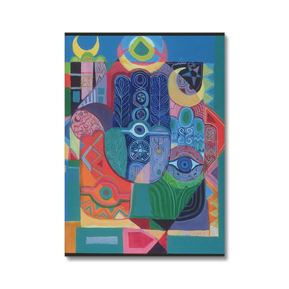 'Hands as Amulets I', 1992 Canvas | Laila Shawa Hands as Amulets I, 1992 Canvas Fine art kite-908522601 20"x28" / White Wrap - Gifting Spree