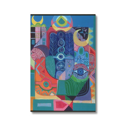 Hands as Amulets I, 1992 - Eco Canvas | Laila Shawa 'Hands as Amulets I' Eco Canvas Art Print Fine art kite-908522809 16"x24" / White Wrap - Gifting Spree