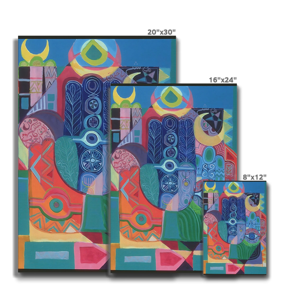 Hands as Amulets I, 1992 - Eco Canvas | Laila Shawa 'Hands as Amulets I' Eco Canvas Art Print Fine art - Gifting Spree