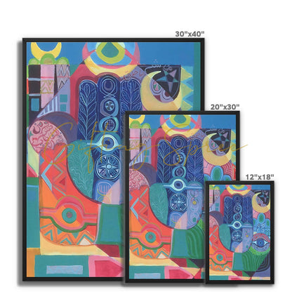 Hands as Amulets I, 1992 - Framed Canvas | Laila Shawa 'Hands as Amulets I' Framed Canvas Art Print Fine art - Gifting Spree