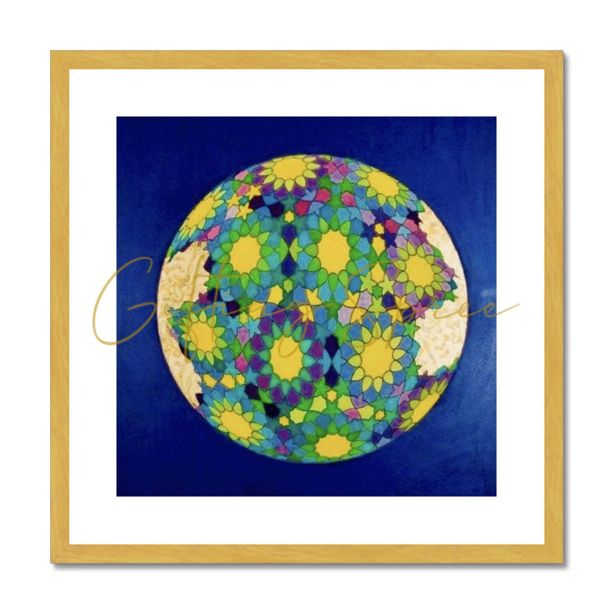 “Imagine" Antique Framed & Mounted Print | Laila Shawa  'Imagine' Antique Framed & Mounted Print Fine art kite-906713139 12"x12" / Gold Frame - Gifting Spree