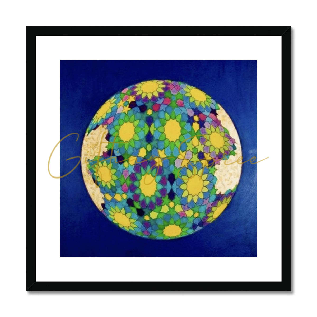 Framed & Mount Print -  Laila Shawa's ‘Imagine’ 'Imagine' Framed & Mounted Print Fine art kite-906713023 20"x20" / Black Frame - Gifting Spree