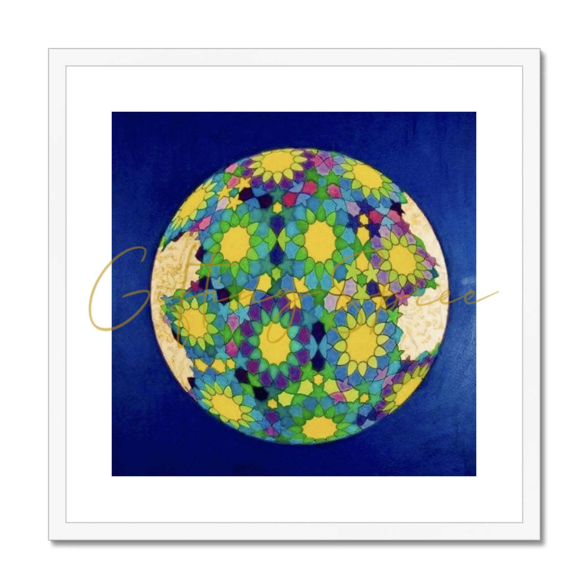 Framed & Mount Print -  Laila Shawa's ‘Imagine’ 'Imagine' Framed & Mounted Print Fine art kite-906713024 20"x20" / White Frame - Gifting Spree