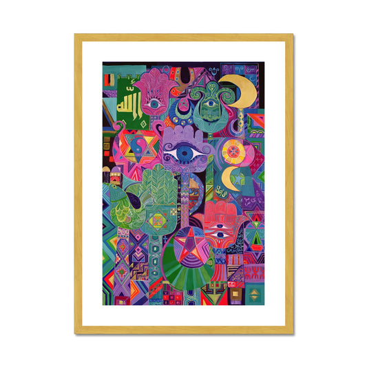 Magical Symbols Antique Framed & Mounted Print 'Magical Symbols' Antique Framed & Mounted Print Fine art kite-909135633 20"x28" / Gold Frame - Gifting Spree