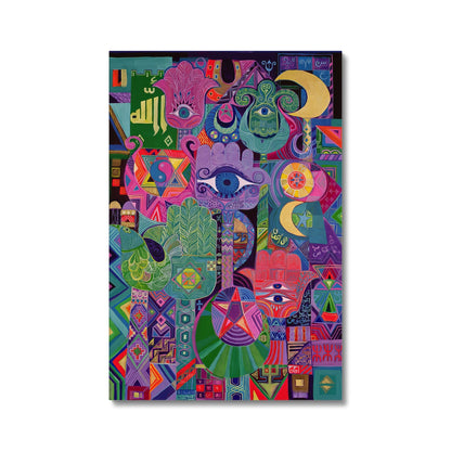 Magical Symbols, 1992 - Canvas | Gifting Spree 'Magical Symbols' Canvas Art Print Fine art kite-909135707 20"x30" / White Wrap - Gifting Spree