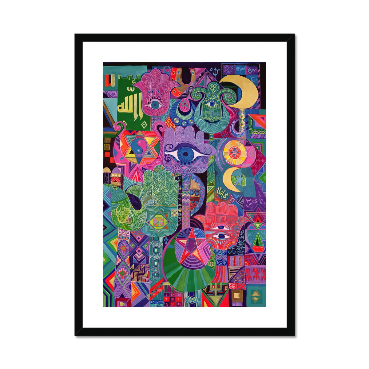 Magical Symbols, 1992 Framed & Mounted Print | Gifting Spree 'Magical Symbols' Framed & Mounted Print Fine art kite-909135498 20"x28" / Black Frame - Gifting Spree