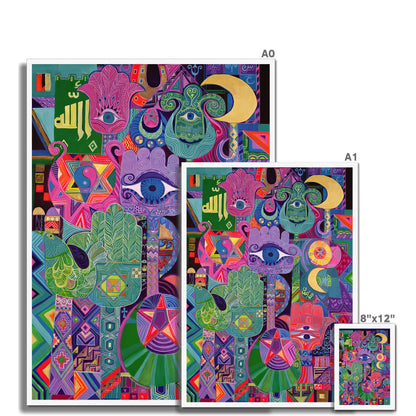 Magical Symbols, 1992 By Laila Shawa in Framed Print  'Magical Symbols' Framed Print Fine art - Gifting Spree