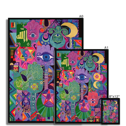 Magical Symbols, 1992 By Laila Shawa in Framed Print  'Magical Symbols' Framed Print Fine art - Gifting Spree