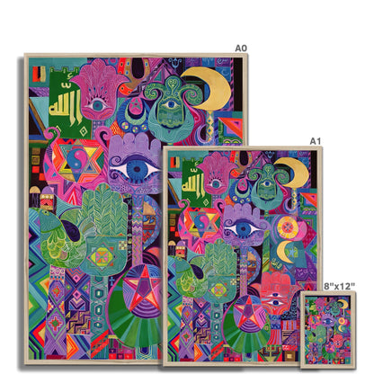 Magical Symbols, 1992 By Laila Shawa in Framed Print  'Magical Symbols' Framed Print Fine art - Gifting Spree