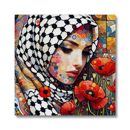 'Mother and Poppies' Eco Canvas Fine art kite-927573518 20"x20" / Image Wrap - Gifting Spree