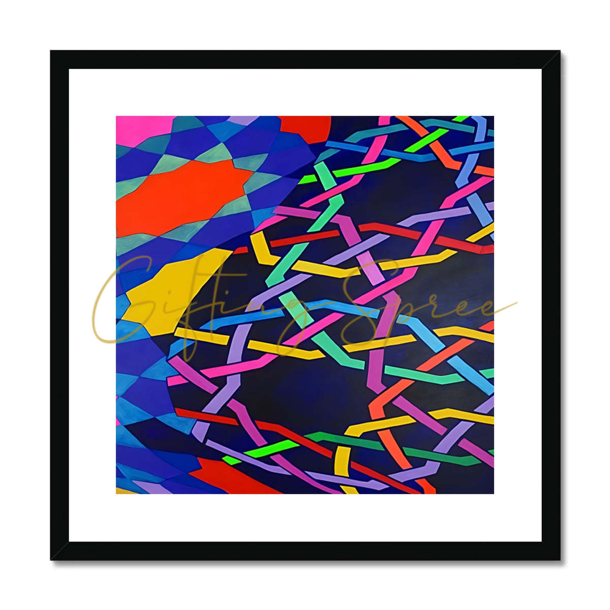 'Night and the City' Framed & Mounted Print Fine art kite-896784382 20"x20" / Black Frame - Gifting Spree