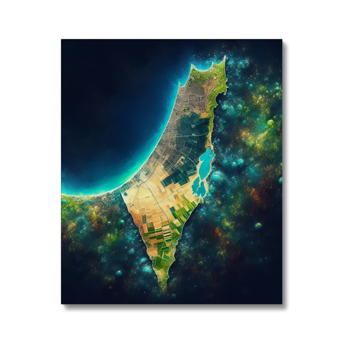 'Palestine Galaxy' Canvas Print Fine art kite-909283401 20"x24" / White Wrap - Gifting Spree