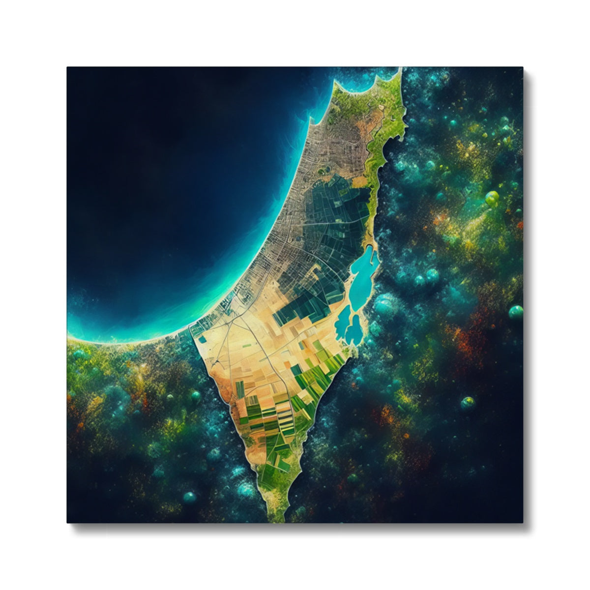 'Palestine Galaxy' Canvas Print Fine art kite-909283410 24"x24" / Image Wrap - Gifting Spree