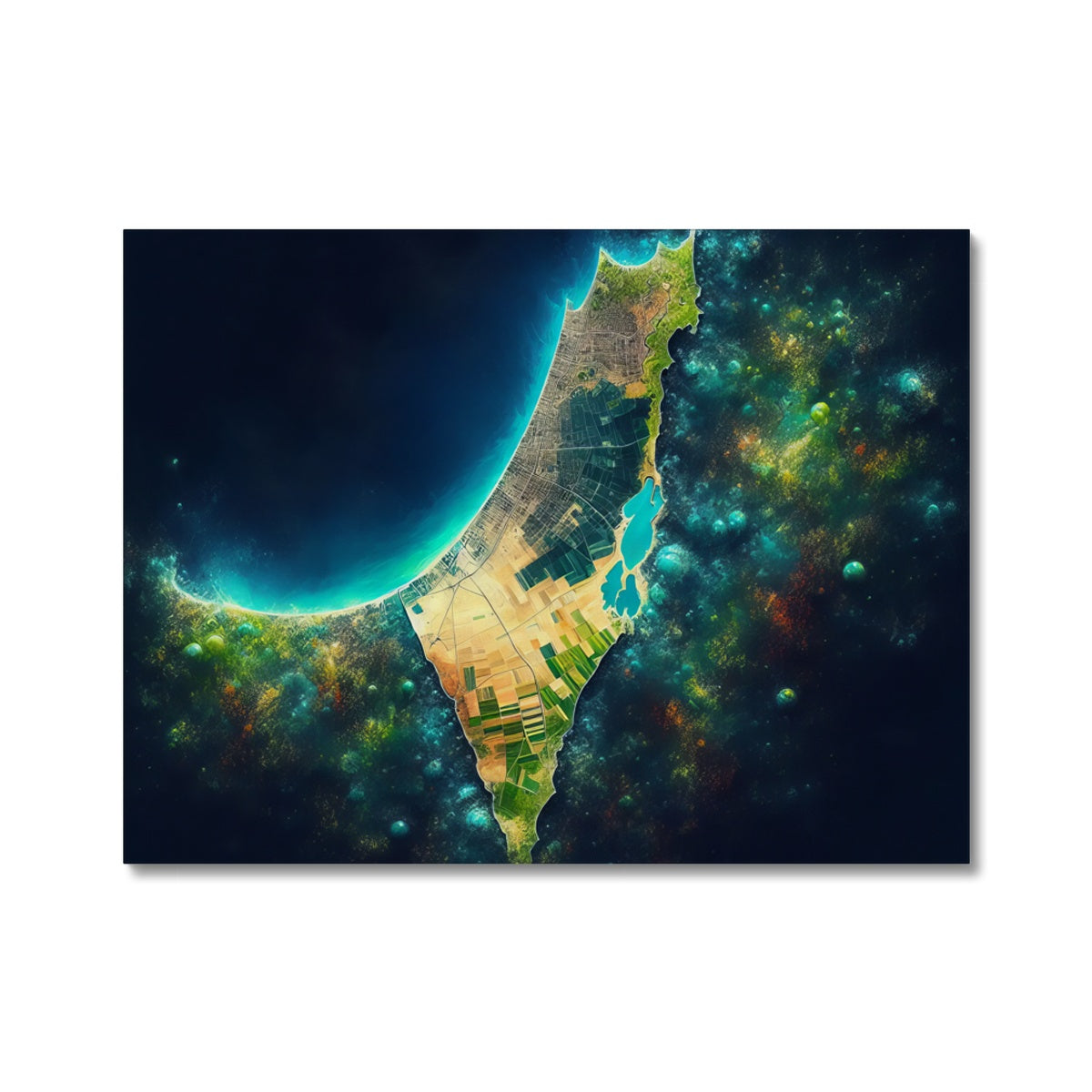 'Palestine Galaxy' Canvas Print Fine art kite-909283418 32"x24" / Image Wrap - Gifting Spree