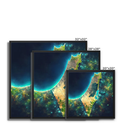 ‘Palestine Galaxy’ - Gifting Spree Team’s Nebula-Inspired Art 'Palestine Galaxy' Framed Canvas Fine art - Gifting Spree