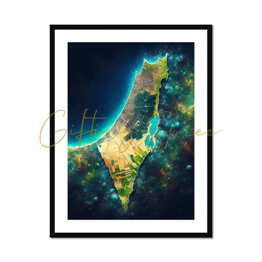 'Palestine Galaxy' Framed & Mounted Print Fine art kite-909283208 24"x32" / Black Frame - Gifting Spree