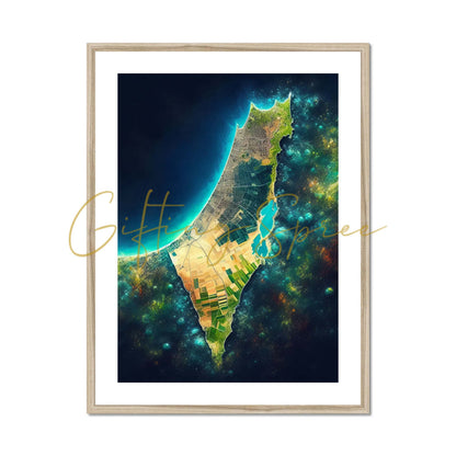 'Palestine Galaxy' Framed & Mounted Print Fine art kite-909283210 24"x32" / Natural Frame - Gifting Spree