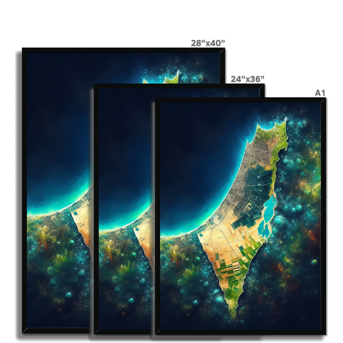 Palestine Galaxy Framed Print - A Tribute to Palestinian Spirit 'Palestine Galaxy' Framed Print Fine art - Gifting Spree