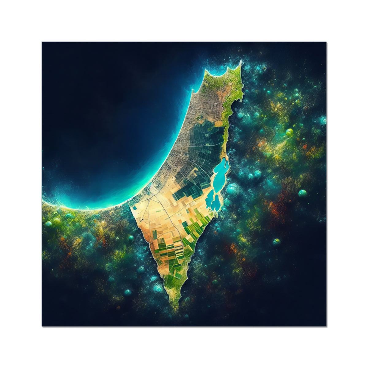 'Palestine Galaxy' Photo Art Print Fine art kite-909283885 24"x24" - Gifting Spree