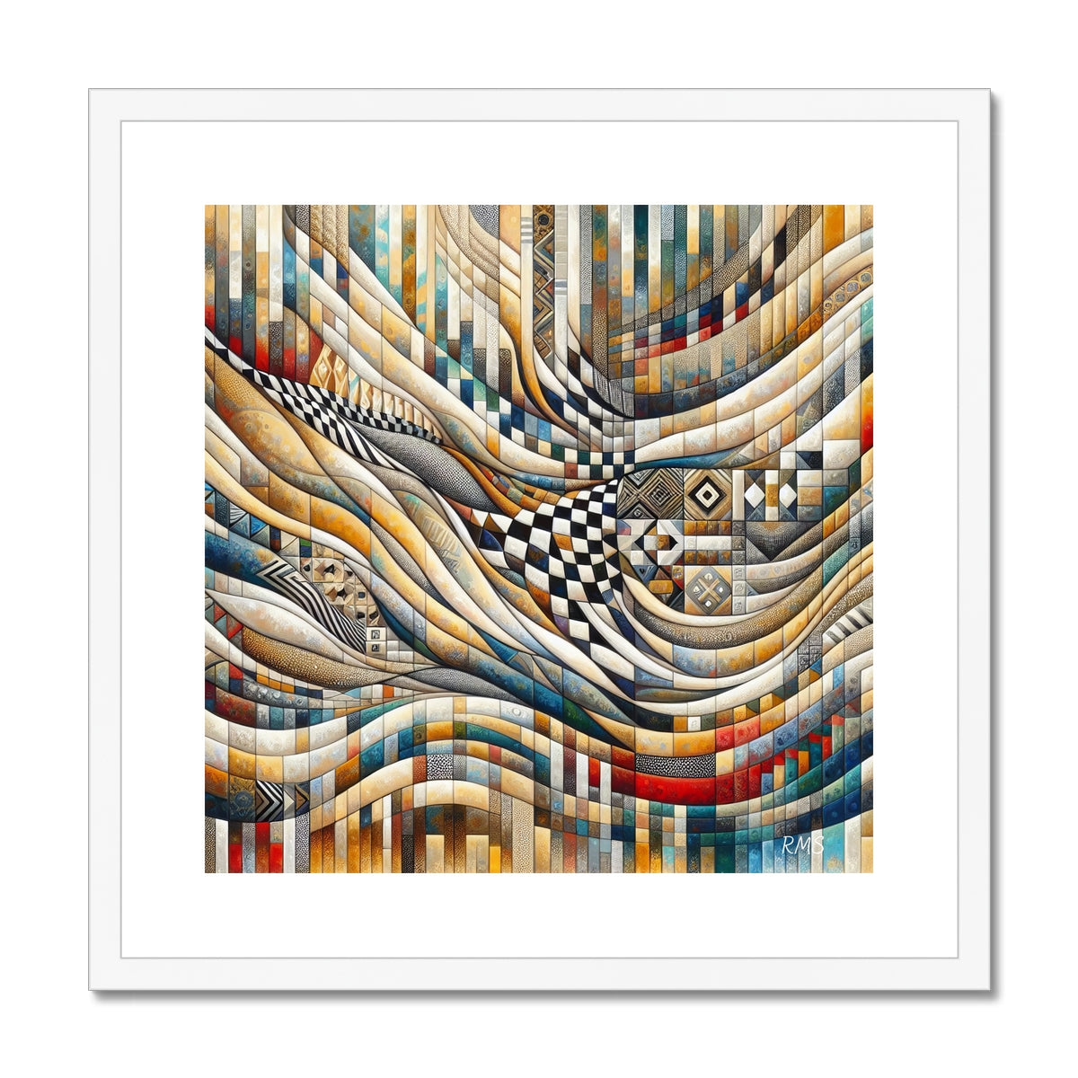 'Palestinian DNA' Framed & Mounted Print Fine art kite-927093820 20"x20" / White Frame - Gifting Spree