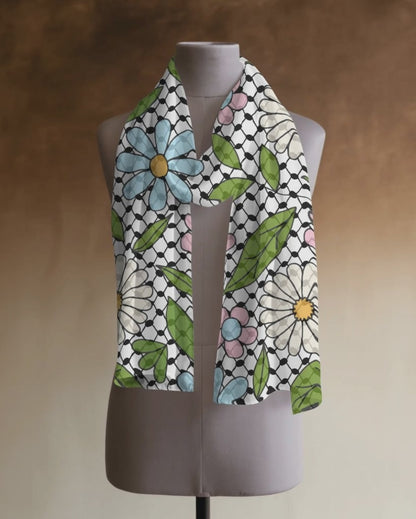 Palestine Potpourri Kuffiyeh Silk Scarf