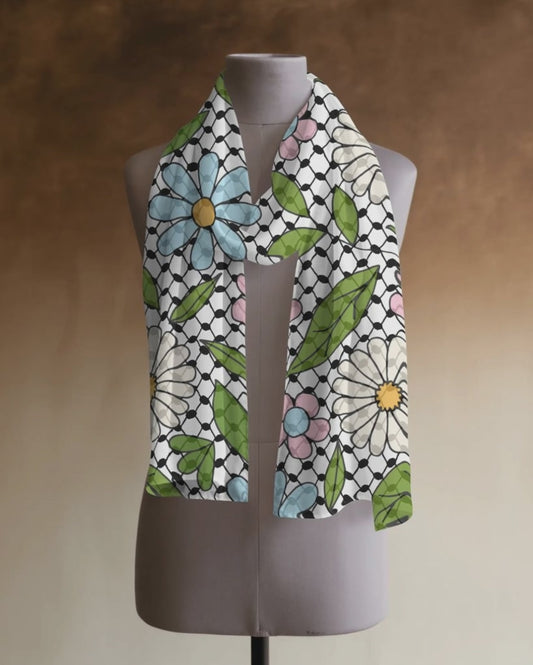 Palestine Potpourri Kuffiyeh Silk Scarf