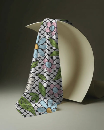 Palestine Potpourri Kuffiyeh Silk Scarf